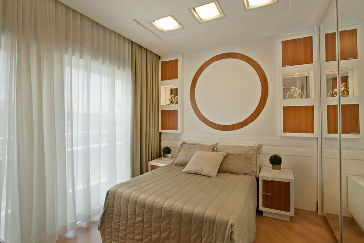 Designer de Interiores e Paisagista Iara Kílaris Nowoczesna sypialnia
