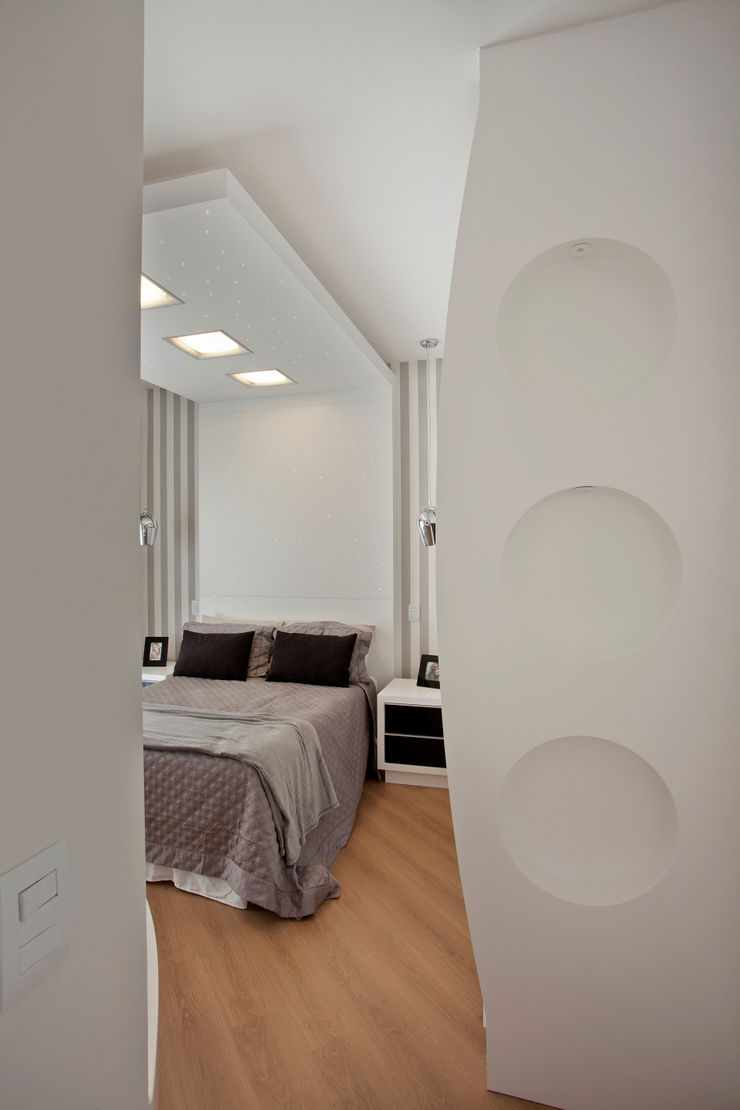 Designer de Interiores e Paisagista Iara Kílaris Nowoczesna sypialnia