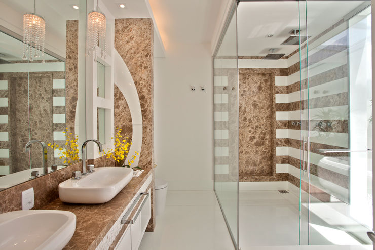 Designer de Interiores e Paisagista Iara Kílaris Nowoczesna łazienka