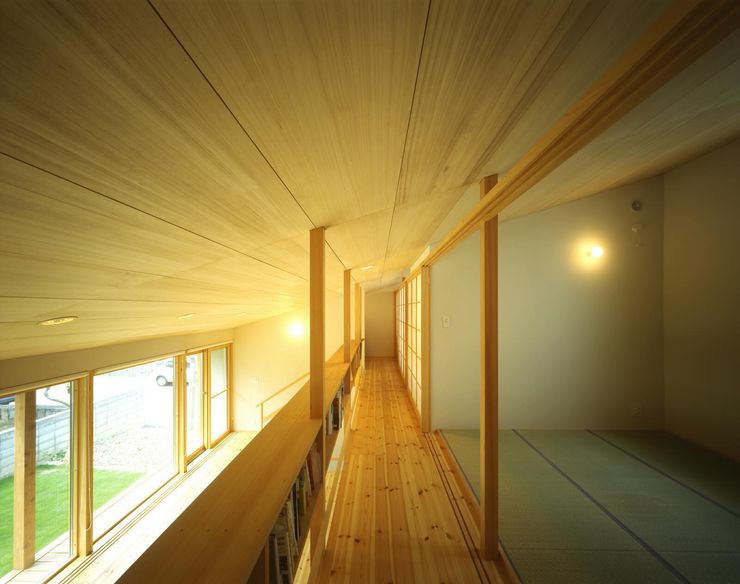 キタウラ設計室 Eclectic style corridor, hallway & stairs