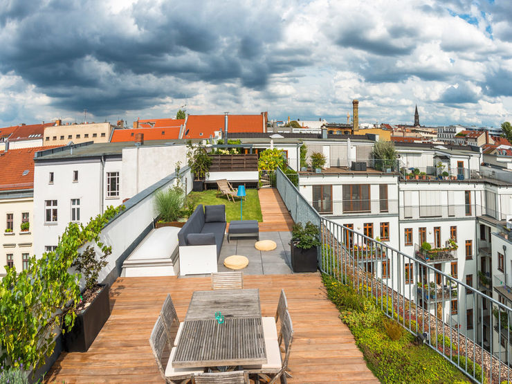 Cumaru Terrassendielen Kahrs GmbH Tropischer Balkon, Veranda & Terrasse