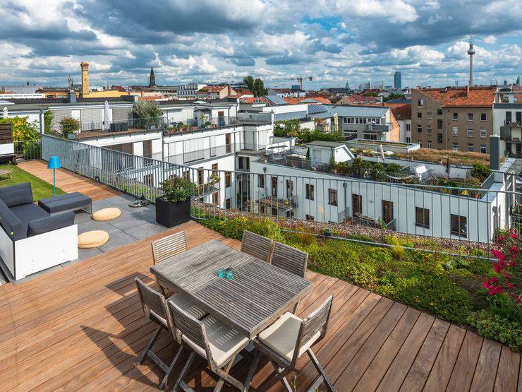 Cumaru Terrassendielen Kahrs GmbH Tropischer Balkon, Veranda & Terrasse