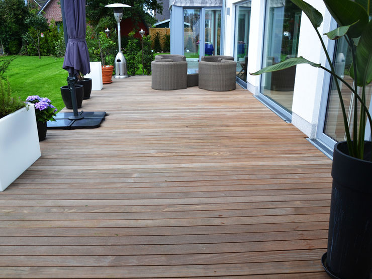 Cumaru Terrassendielen Kahrs GmbH Tropischer Balkon, Veranda & Terrasse