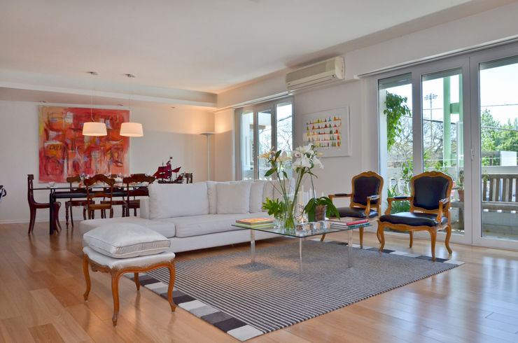Piso en Palermo 1 & Casa en Libertador GUTMAN+LEHRER ARQUITECTAS Moderne Wohnzimmer