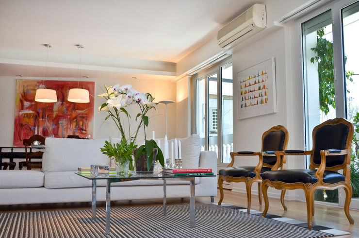 Piso en Palermo 1 & Casa en Libertador GUTMAN+LEHRER ARQUITECTAS Moderne Wohnzimmer