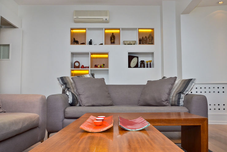 Piso en Palermo 1 & Casa en Libertador GUTMAN+LEHRER ARQUITECTAS Moderne Wohnzimmer