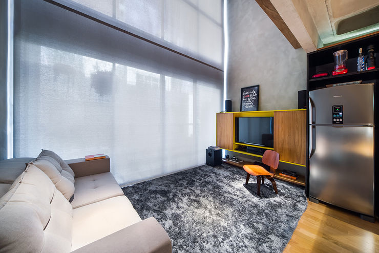 Casa100 Arquitetura Ruang Keluarga Modern