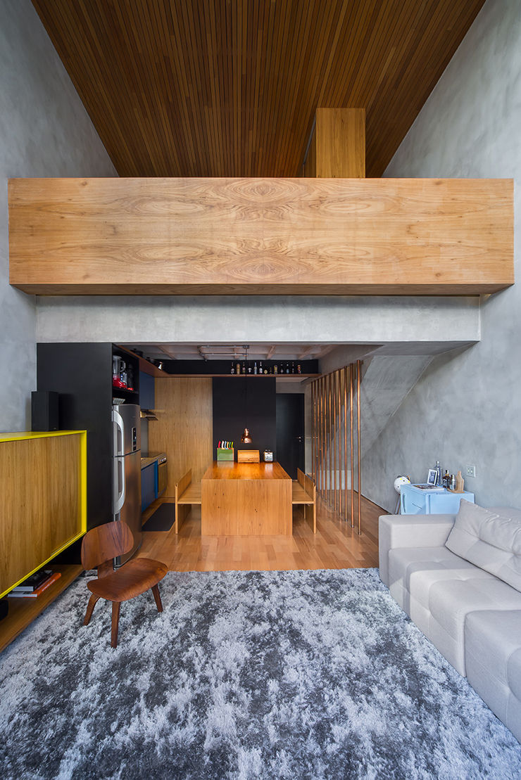 Casa100 Arquitetura Ruang Keluarga Modern