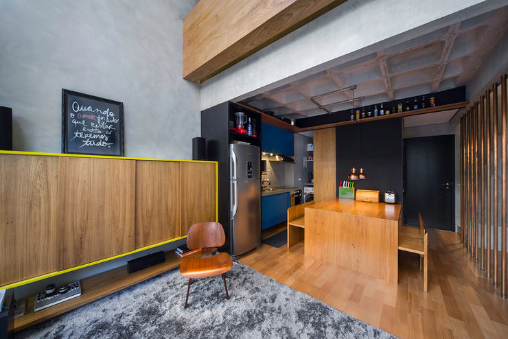 Casa100 Arquitetura Ruang Keluarga Modern