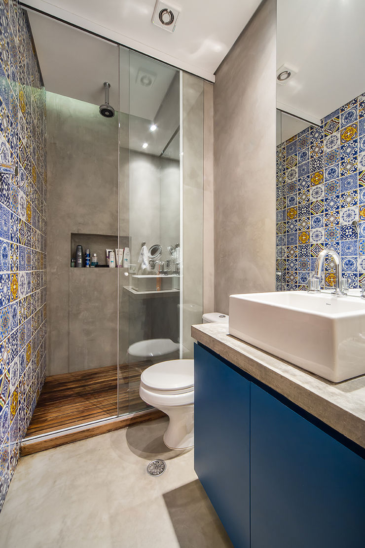 Casa100 Arquitetura Kamar Mandi Modern