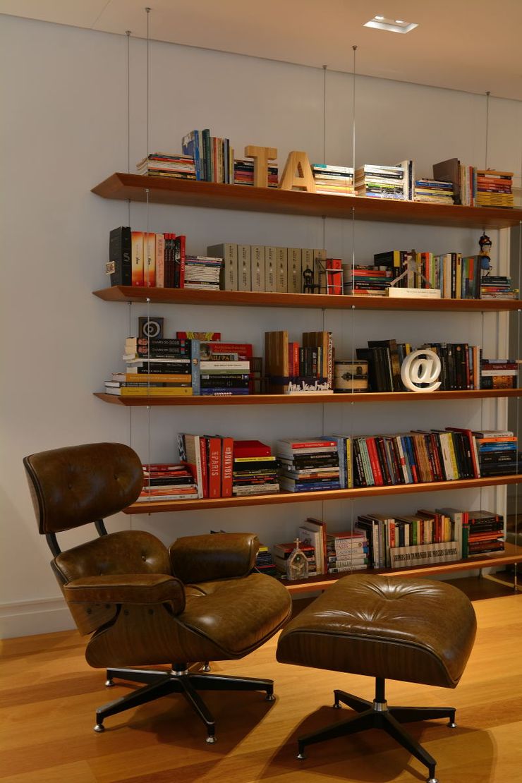 RESIDENCIA AS Maria Christina Rinaldi Arquitetos Eclectic style living room