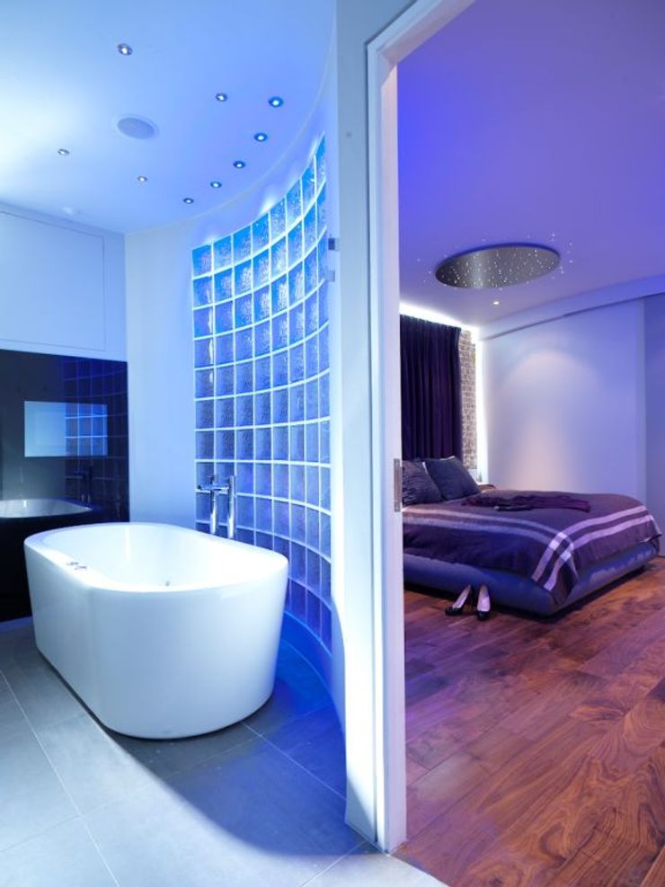 Mews House Islington with roof terrace Quirke McNamara Industrial style bedroom