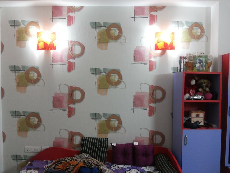 Ajnara Residential Apartment. Decor At Door Tropical style bedroom