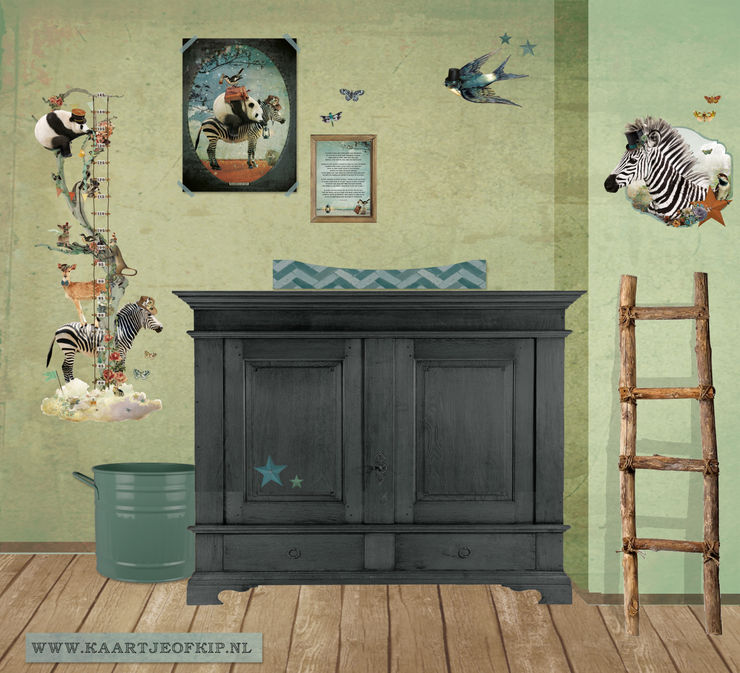 Kaartje of Kip Deco-set "Panda en Zebra" Kaartje of Kip KinderkamerAccessoires & decoratie