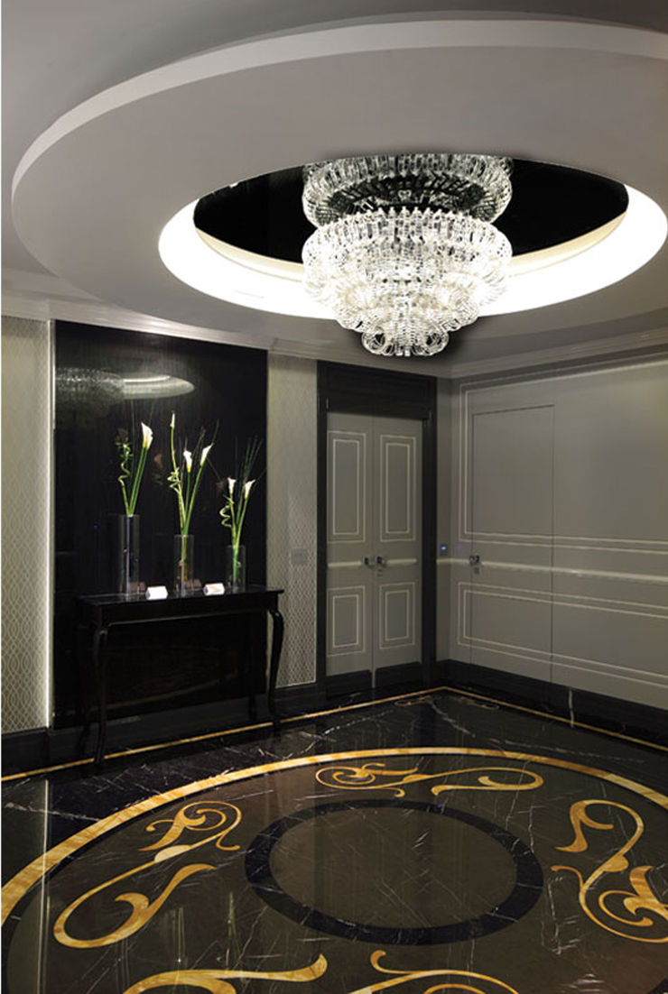 Progetto Spagnulo & Partners Modern corridor, hallway & stairs