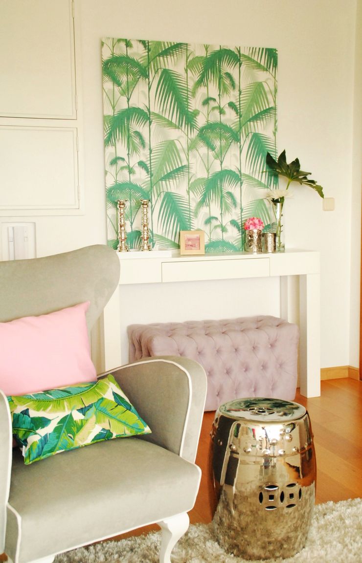 Pedaço de sol! – Decoração de sala de estar e jantar White Glam Salas de estar modernas