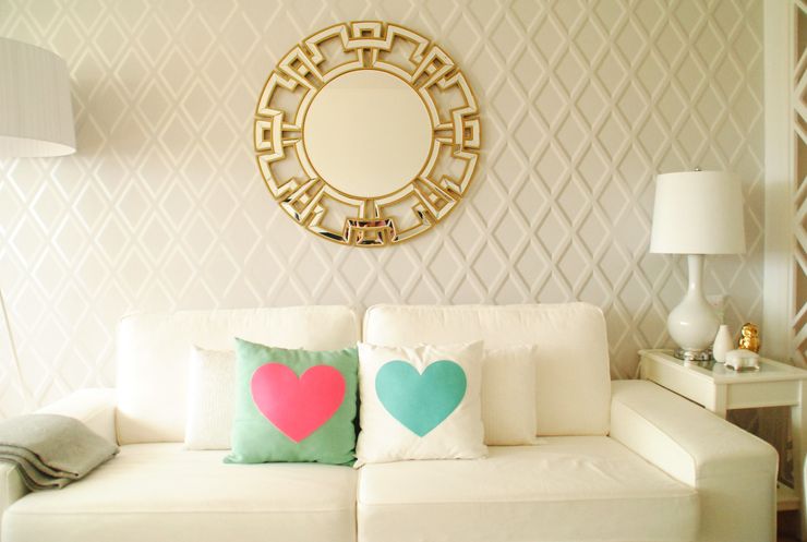 Pedaço de sol! – Decoração de sala de estar e jantar White Glam Salas de estar modernas