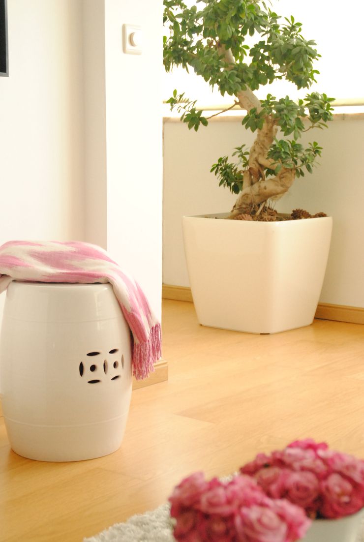 Pedaço de sol! – Decoração de sala de estar e jantar White Glam Salas de estar modernas