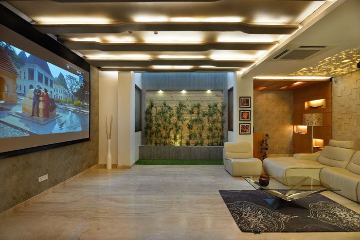 GAJENDRA YADAV'S RESIDENCE Spaces Architects@ka Modern living room