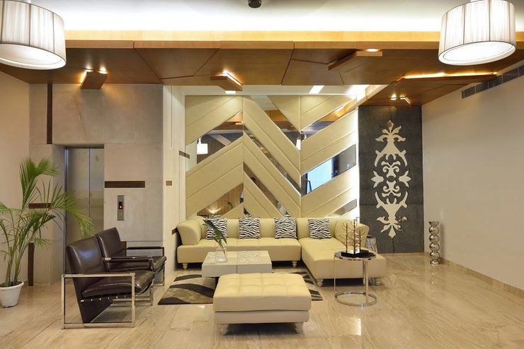 GAJENDRA YADAV'S RESIDENCE Spaces Architects@ka Modern living room