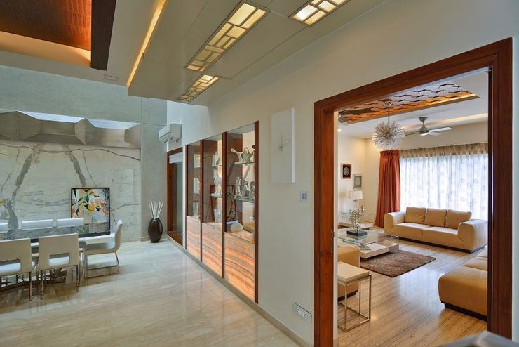 GAJENDRA YADAV'S RESIDENCE Spaces Architects@ka Modern living room