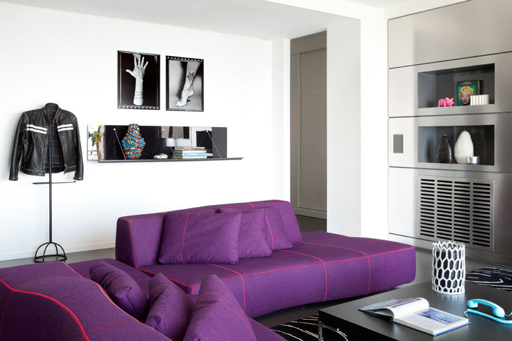 PDV studio di progettazione Sala de estarSofás e divãs Roxo/violeta