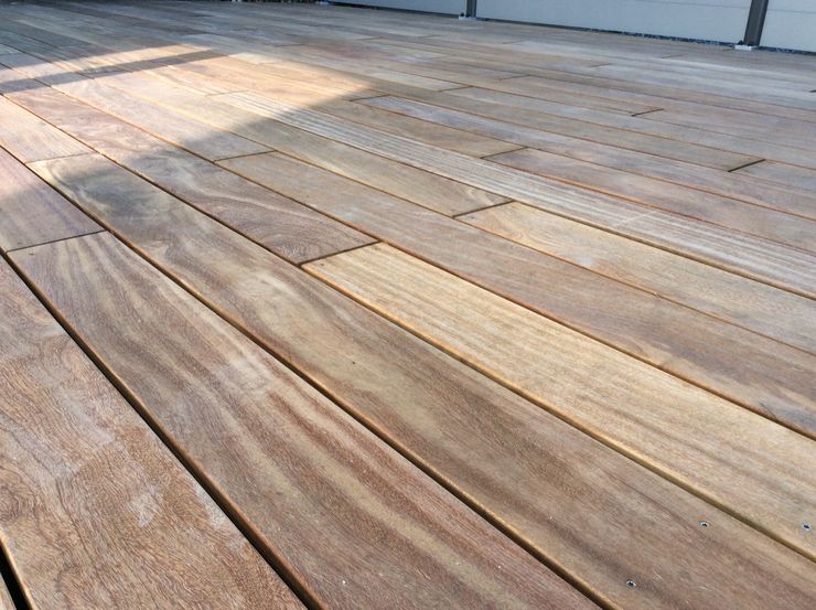 Cumaru Terrassendielen 21 x 120 mm glatt FSC Kahrs GmbH Tropischer Balkon, Veranda & Terrasse Braun