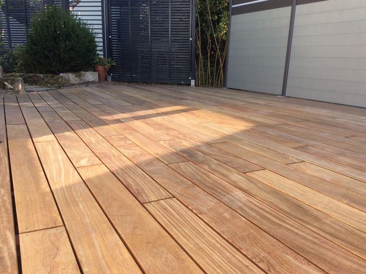Cumaru Terrassendielen 21 x 120 mm glatt FSC Kahrs GmbH Tropischer Balkon, Veranda & Terrasse Braun