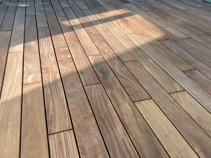 Cumaru Terrassendielen 21 x 120 mm glatt FSC Kahrs GmbH Tropischer Balkon, Veranda & Terrasse Braun