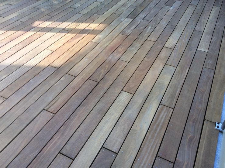 Cumaru Terrassendielen 21 x 120 mm glatt FSC Kahrs GmbH Tropischer Balkon, Veranda & Terrasse Braun