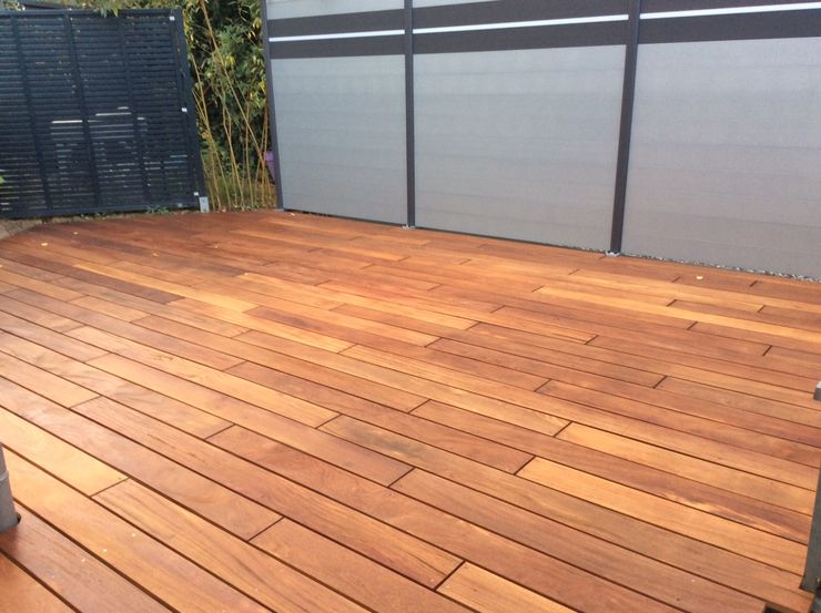 Cumaru Terrassendielen 21 x 120 mm glatt FSC Kahrs GmbH Tropischer Balkon, Veranda & Terrasse Braun