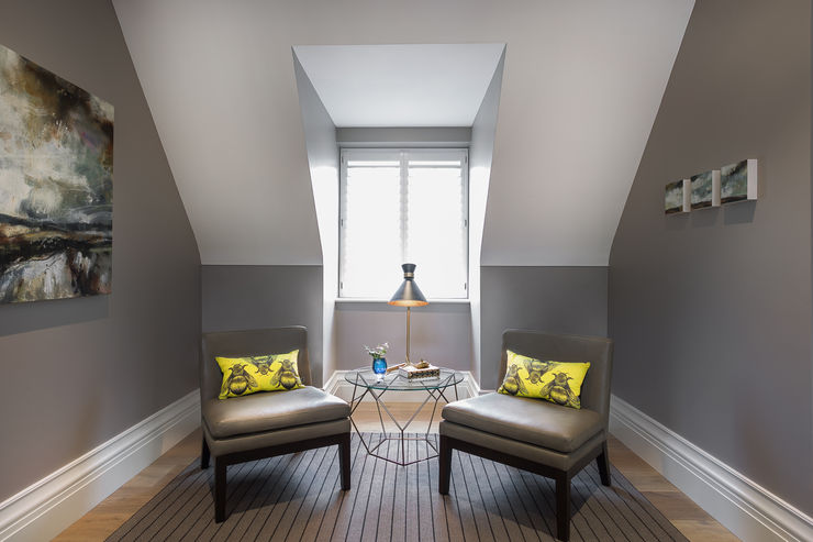 First Floor Landing Studio Hooton Modern corridor, hallway & stairs