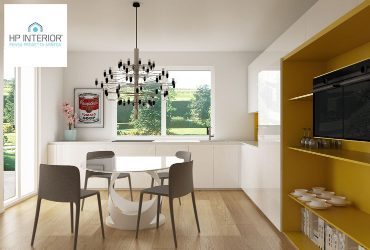 GIALLO ?? PERCHE' NO !!!!!!!! HP Interior srl CucinaArmadietti & Scaffali MDF