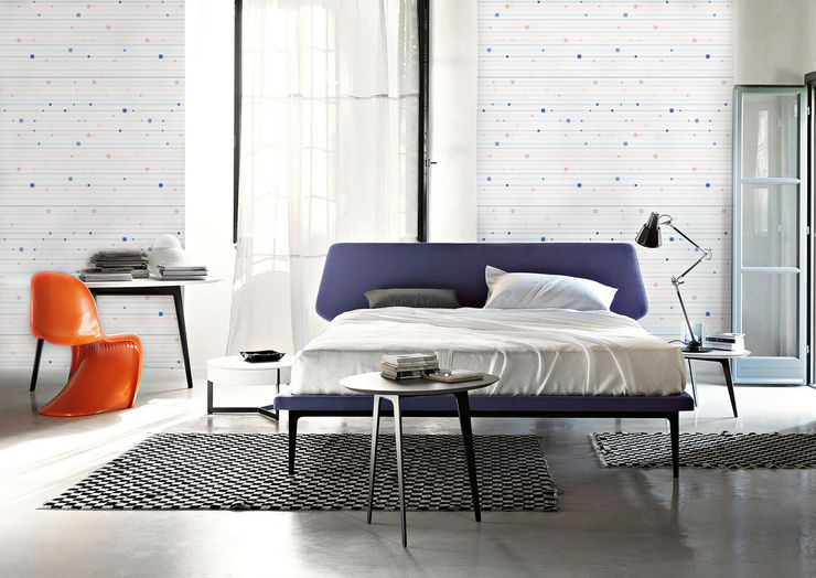 Stripes and Squares Pixers Minimalist bedroom Multicolored