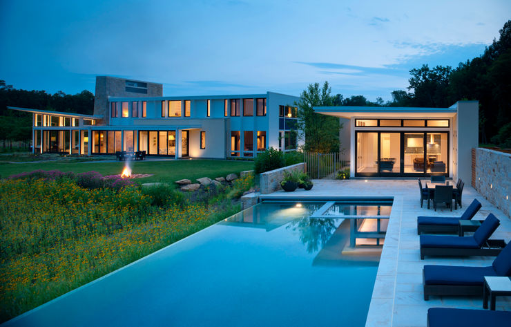 Cunningham | Quill Architects Nowoczesny basen