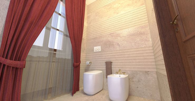 Vista del bagno - View of the bathroom Planet G Bagno moderno Marmo Beige