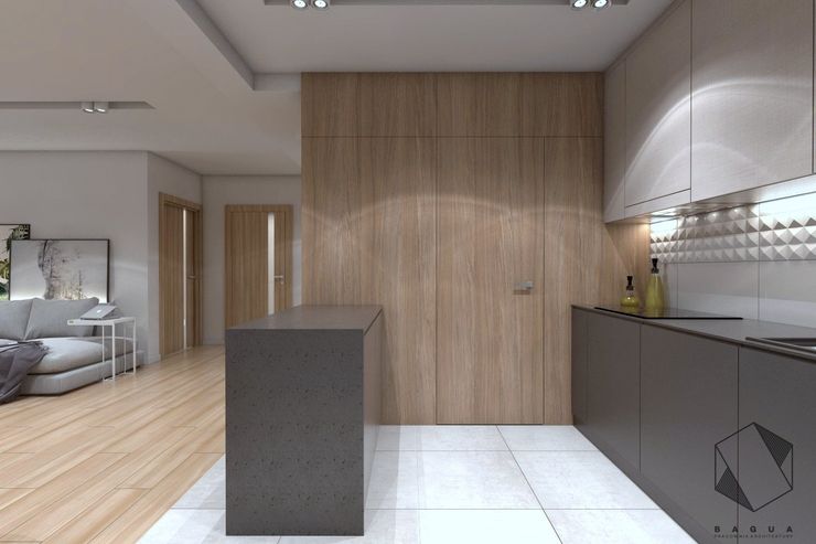 Projekt domu jednorodzinnego 12 BAGUA Pracownia Architektury Wnętrz Nowoczesna kuchnia