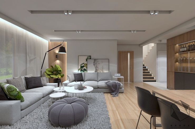Projekt domu jednorodzinnego 12 BAGUA Pracownia Architektury Wnętrz Nowoczesna kuchnia