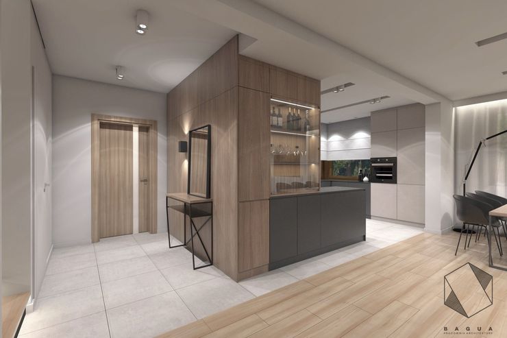 Projekt domu jednorodzinnego 12 BAGUA Pracownia Architektury Wnętrz Nowoczesna kuchnia