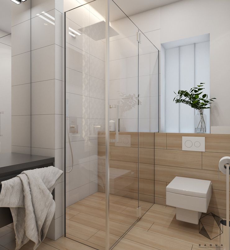 Projekt domu jednorodzinnego 12 BAGUA Pracownia Architektury Wnętrz Nowoczesna łazienka