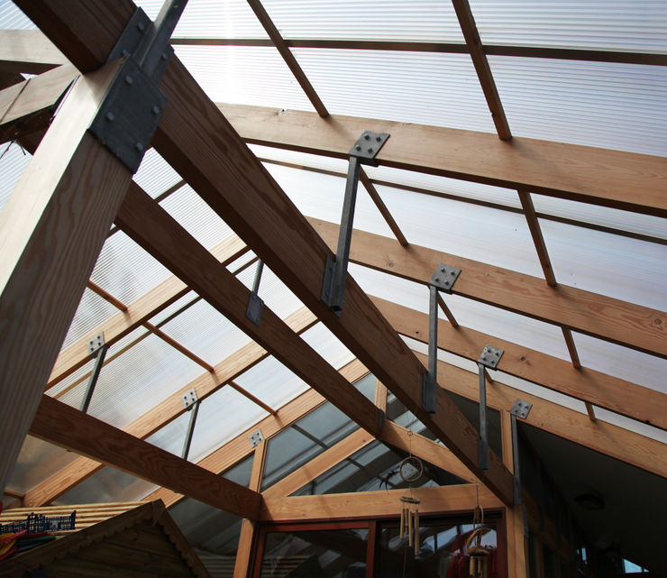 Boscastle Pre-school timber structure Innes Architects Modern schools Wood Brown