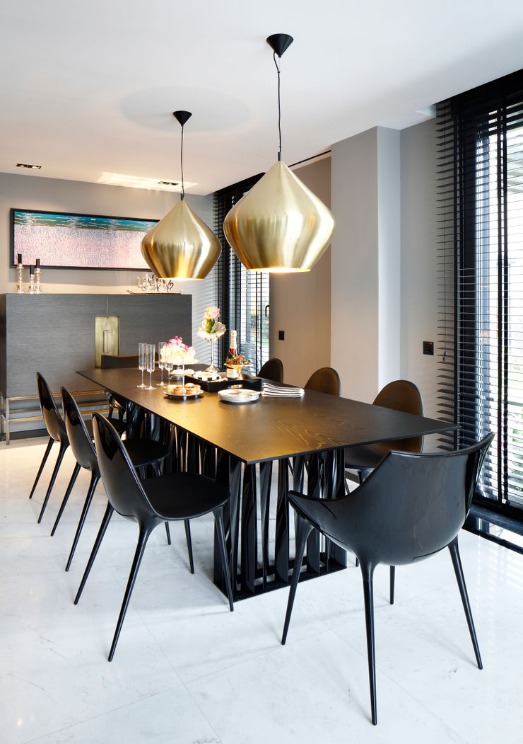 DINING ROOM Esra Kazmirci Mimarlik Modern dining room Grey
