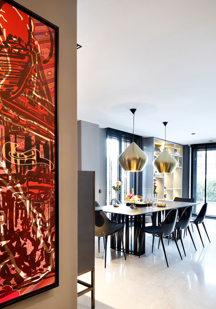 DINING ROOM Esra Kazmirci Mimarlik Modern dining room Grey
