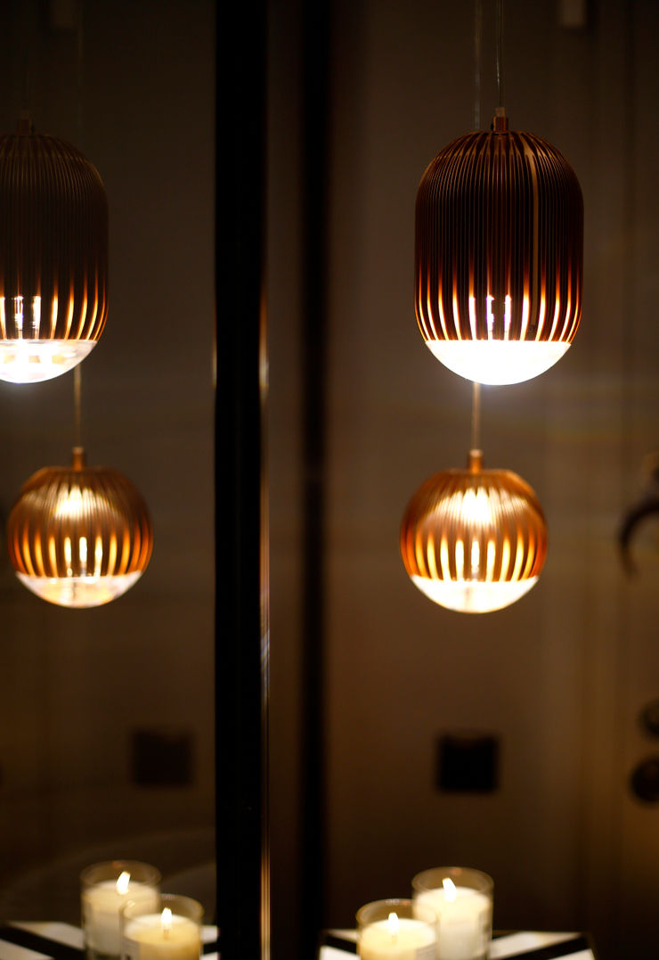 lighting Esra Kazmirci Mimarlik Modern corridor, hallway & stairs Black