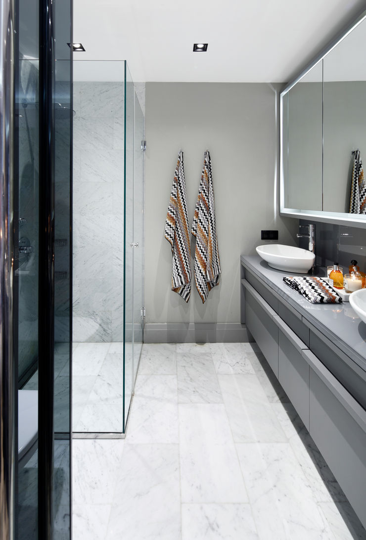 bathroom Esra Kazmirci Mimarlik Modern bathroom Grey