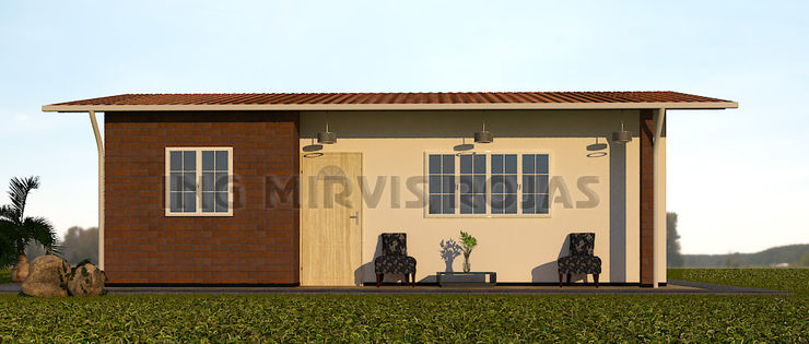 Arquing3d Klasyczne domy Cegły Beżowy