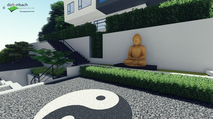 Kundenwünsche: pflegeleicht, asiatisch, reduziert dirlenbach - garten mit stil