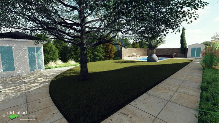 "Blick in den Garten" als Erläuterung des Vorentwurfs dirlenbach - garten mit stil