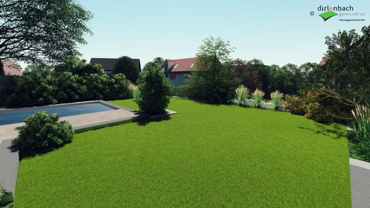 Visualisierung: Einbindung Pool in den Garten dirlenbach - garten mit stil