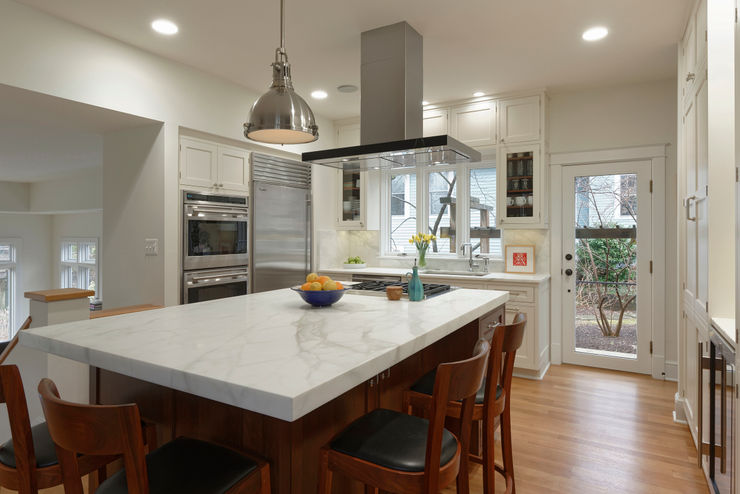 Stylish First-Floor Bungalow Renovation in Arlington, VA BOWA - Design Build Experts Kitchen